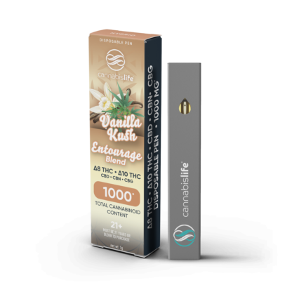 Cannabis Life Vanilla Kush Entourage Disposable Pen 1000mg